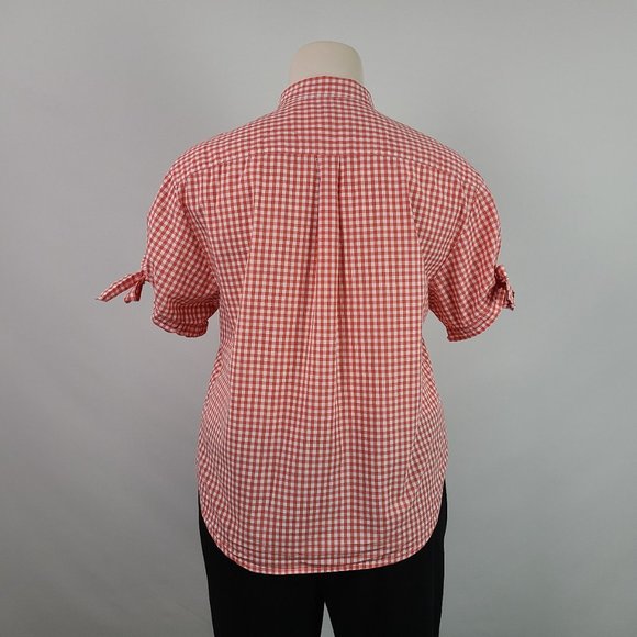 GAP Red and White Checkered Button Down Shirt - Picture 7 of 13
